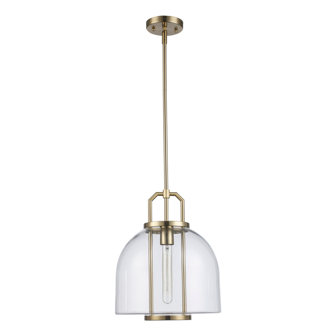 River 1-Light  with Glass Shade - Antique Gold