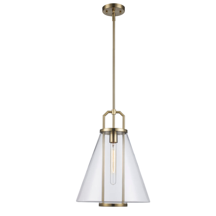 1-Light with Cone Glass Shade - Antique Gold