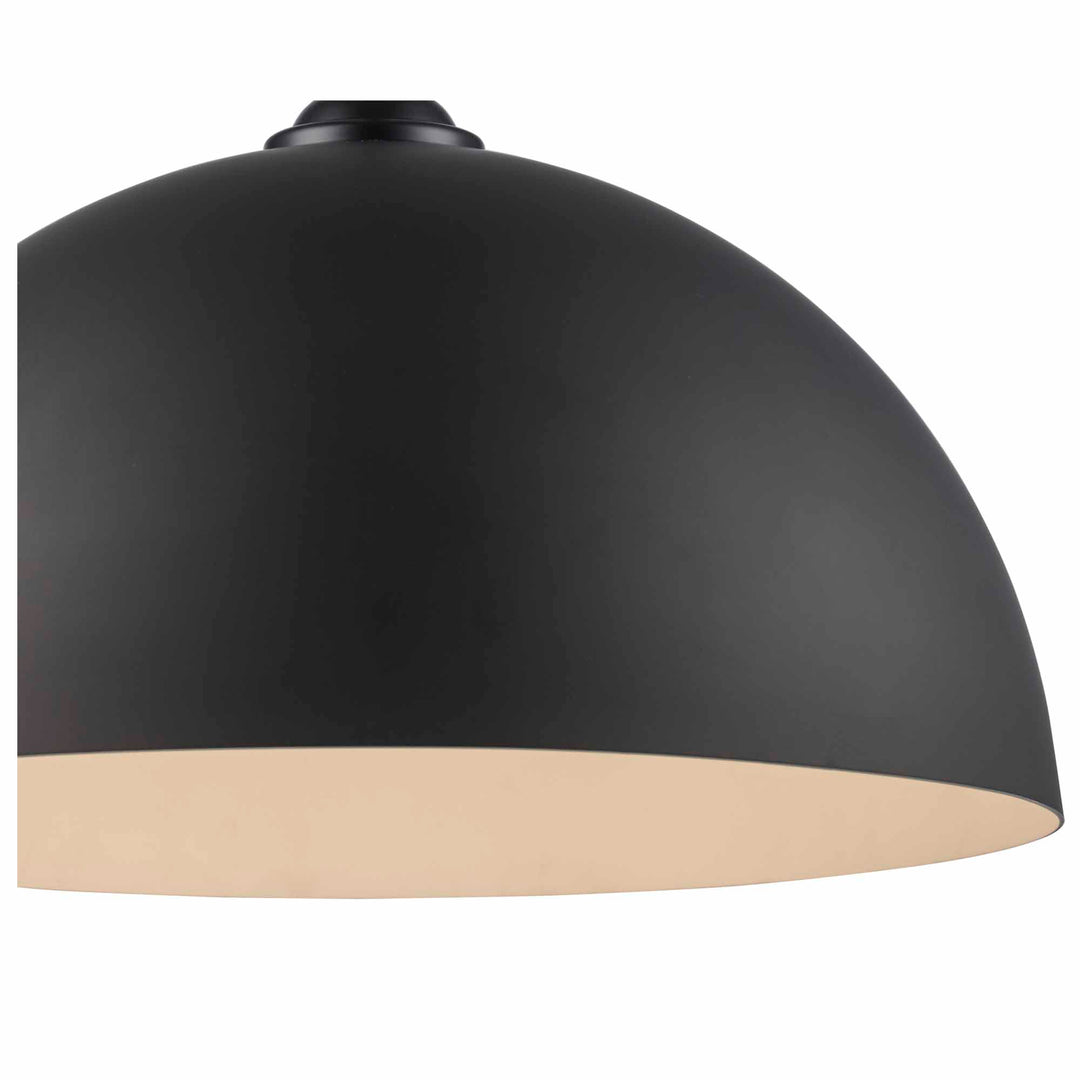 1-light Mercer Dome Metal Shade - Black