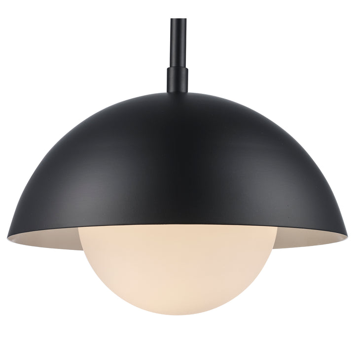 1-light Maureen Exposed Bulb Metal Shade - Black