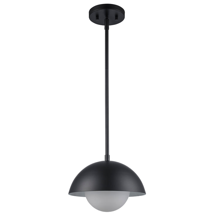 1-light Maureen Exposed Bulb Metal Shade - Black