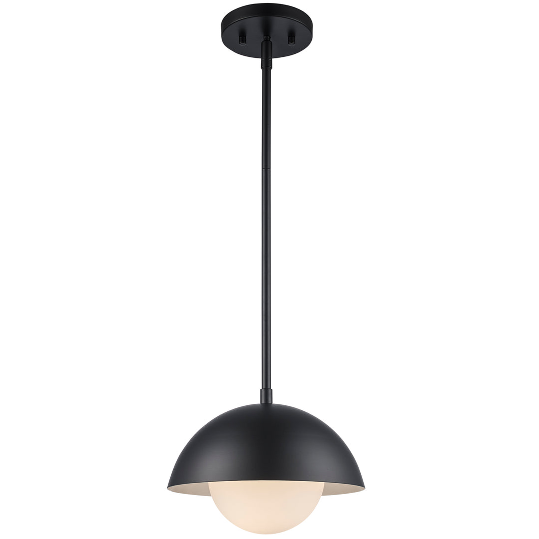 1-light Maureen Exposed Bulb Metal Shade - Black