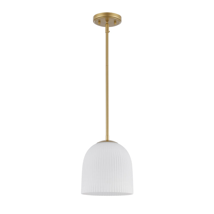 MeadowGlow 1 - Light Single Pendant with Frosted Glass - Antique Gold / Frosted | PND-2272 AG-FR