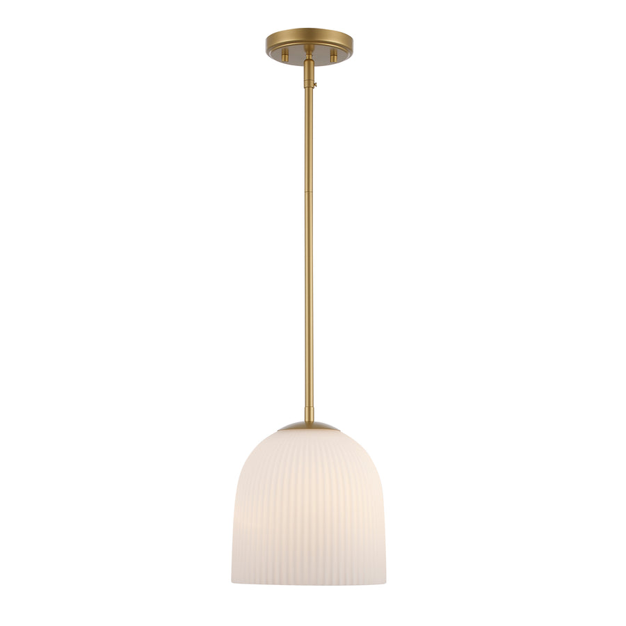 MeadowGlow 1 - Light Single Pendant with Frosted Glass - Antique Gold / Frosted | PND-2272 AG-FR