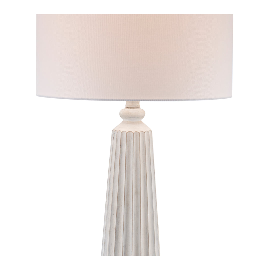 Higgins Table Lamp with Fabric Shade - White | RTL-9220 WH