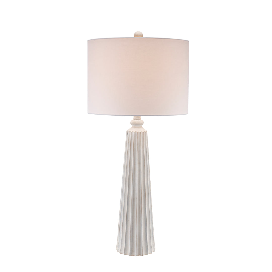 Higgins Table Lamp with Fabric Shade - White | RTL-9220 WH