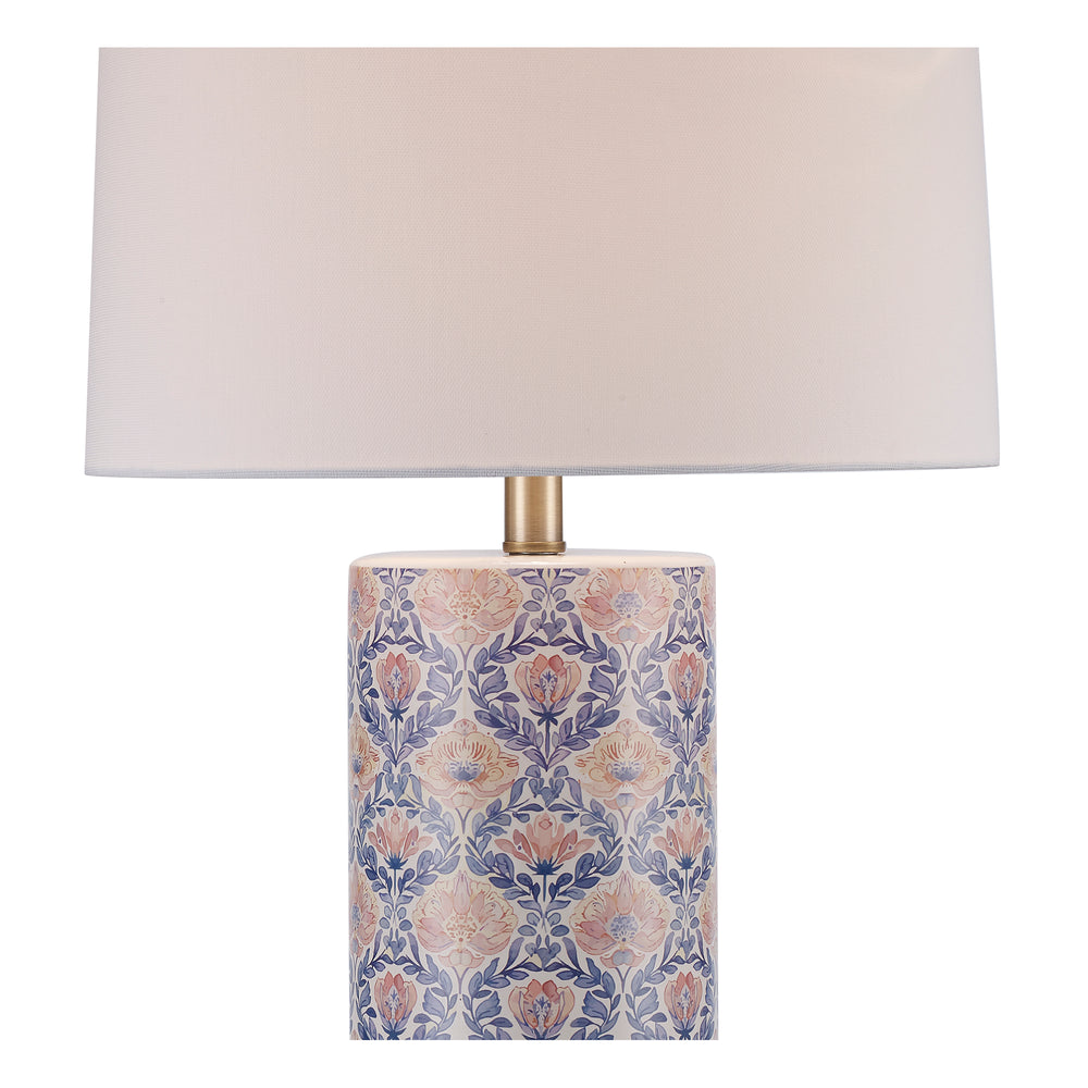 Waterston Ceramic Table Lamp - Blue / Flowers | RTL-9235 BL-FW