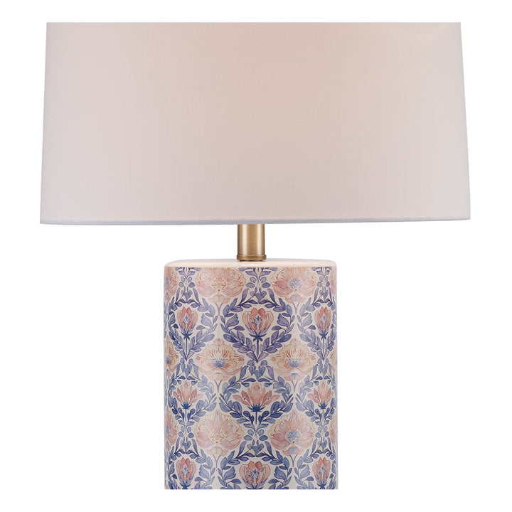 Waterston Ceramic Table Lamp - Blue / Flowers | RTL-9235 BL-FW