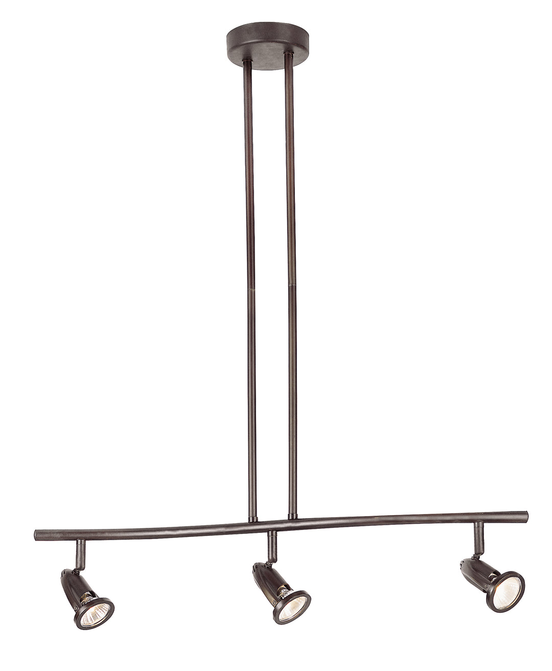 Stingray Collection, 3-Light, 3-Shade, Adjustable Height Indoor Ceiling Track Light- Rubbed Oil Bronze