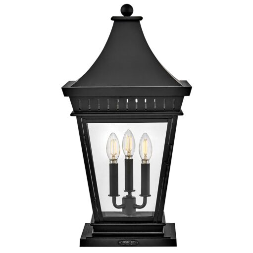 Chapel Hill 27097MB  Large Pier Mount Lantern - Black