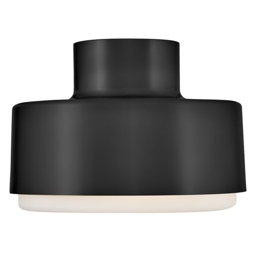 Cedric 30072BK - Small Semi-Flush Mount - Black