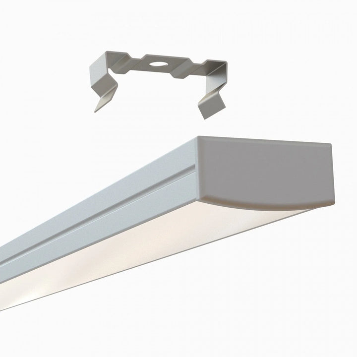 Alberko LED Channel - 1955ASL - Surface, 8 ft - Silver - Note: Shipping is not available for this product. "Pick up only".