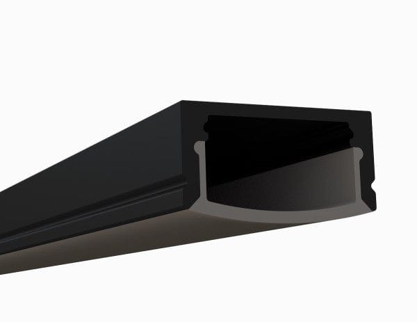 Alberko Led Channel - 1971ASL-BB - Surface, 8 ft - BlackBlack - Note: Shipping is not available for this product. "Pick up only".