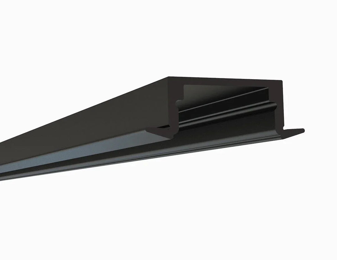 Alberko LED Channel - 1972ASL-BB - Recessed, 8 ft - BlackBlack - Note: Shipping is not available for this product. "Pick up only".