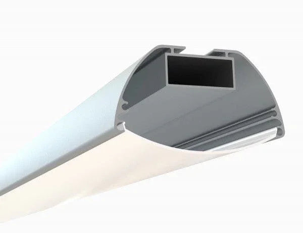 Alberko LED Channel - 531ASL - Oval Pendant Linear, 4 ft - Silver