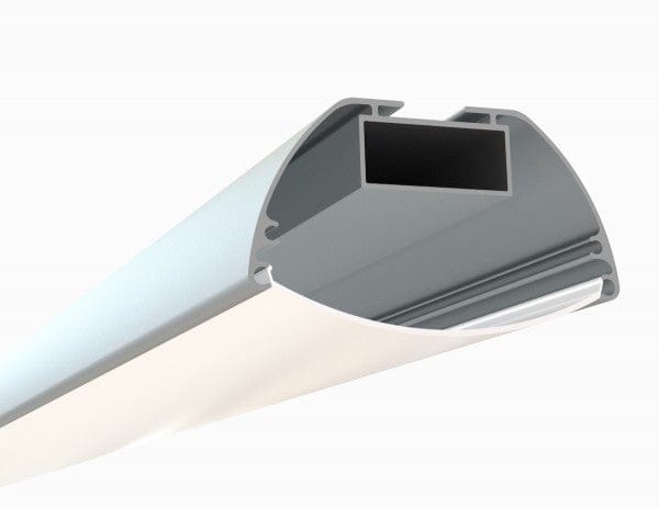 Alberko LED Channel - 531ASL - Oval Pendant Linear, 4 ft - Silver