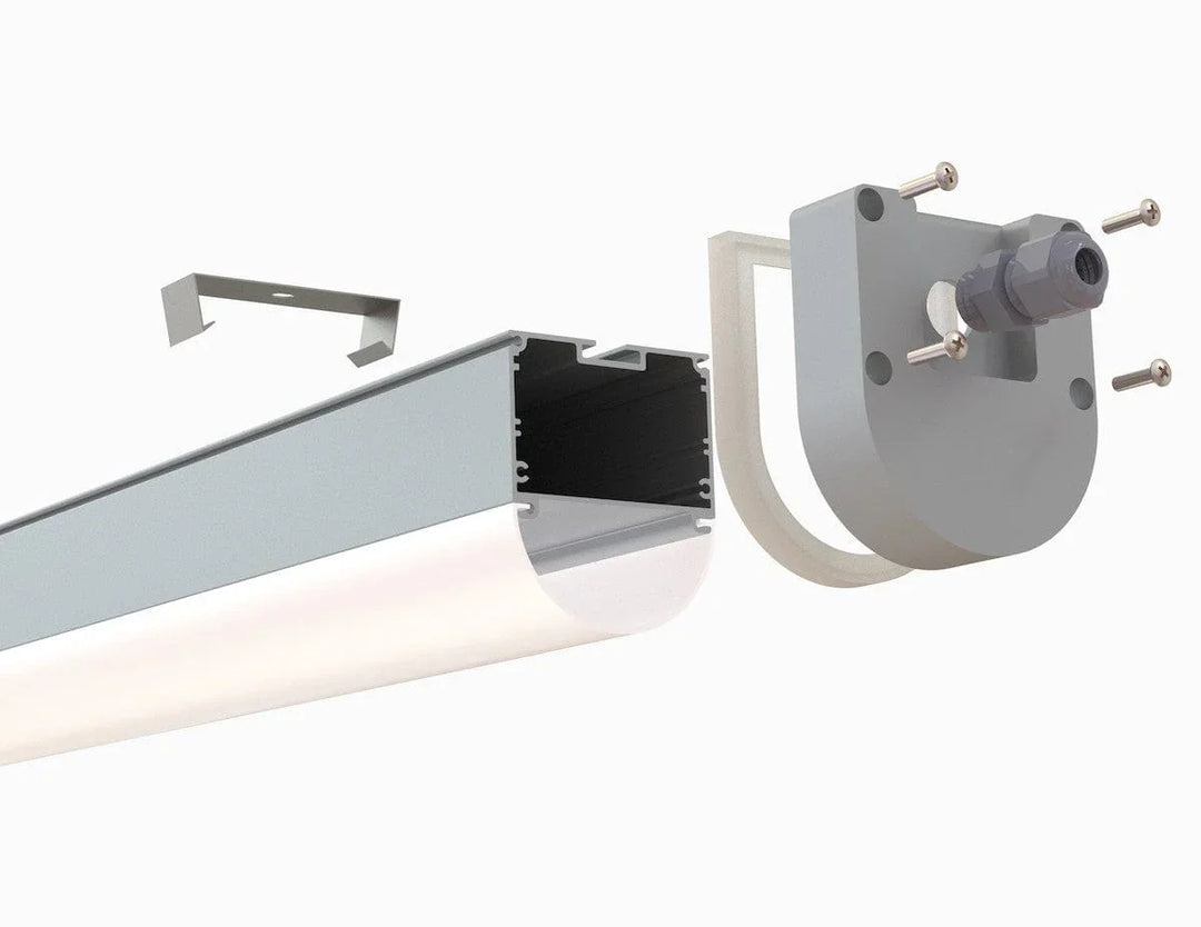 Alberko LED Channel - 540ASL - Linear Surface, 4 ft - Silver