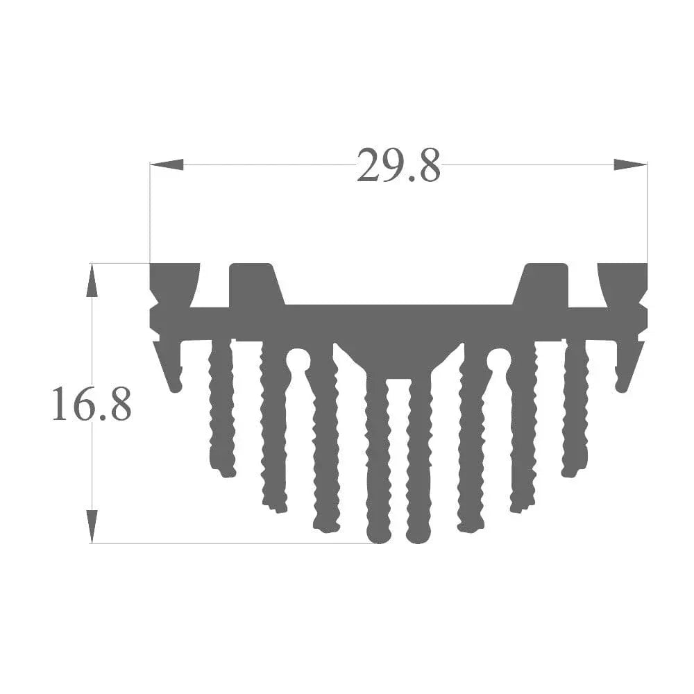 Alberko LED Channel - 859ASL - Round, 4 ft - Silver