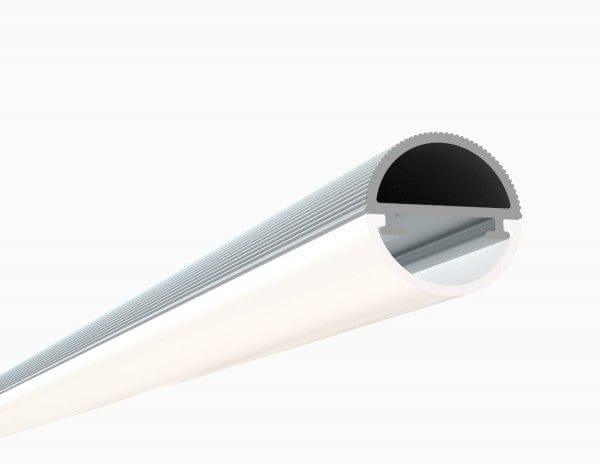 Alberko LED Channel - 956ASL - Round, 4 ft - Silver