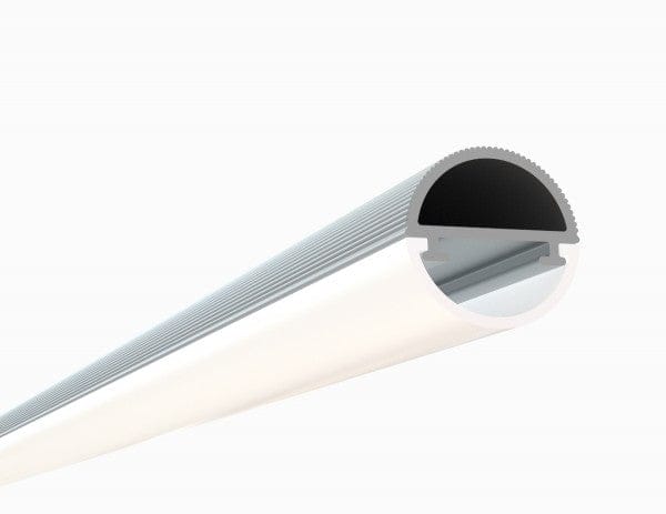 Alberko LED Channel - 956ASL - Round, 4 ft - Silver