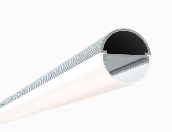 Alberko LED Channel - 957ASL - Round, 4 ft - Silver