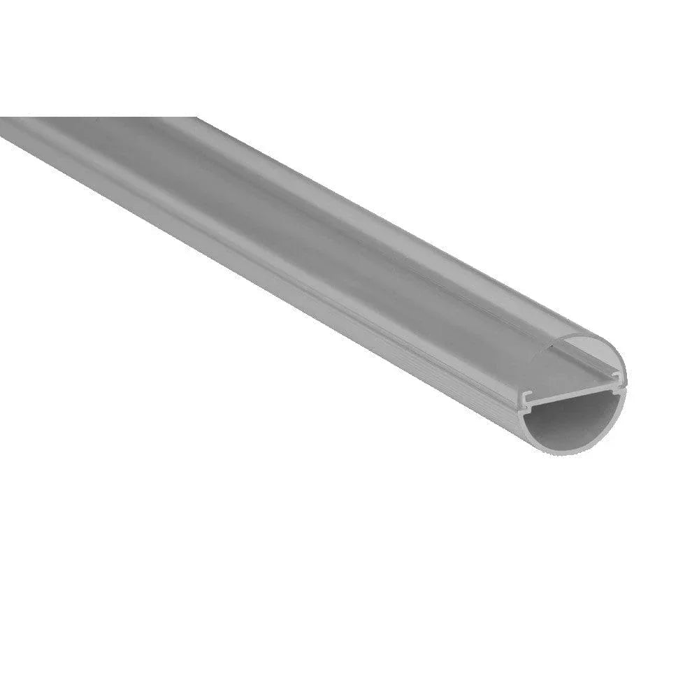 Alberko LED Channel - 957ASL - Round, 4 ft - Silver