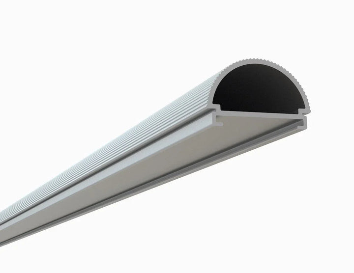 Alberko LED Channel - 957ASL - Round, 4 ft - Silver