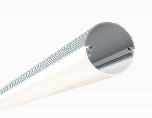 Alberko LED Channel - 959ASL - Round, 4 ft - Silver