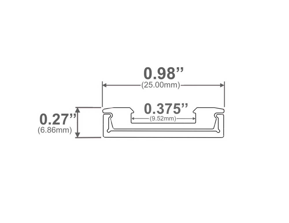 Alberko LED Channel - 968ASL - Ultra Low Profile Slimline, 8 ft - Silver - Note: Shipping is not available for this product. "Pick up only".