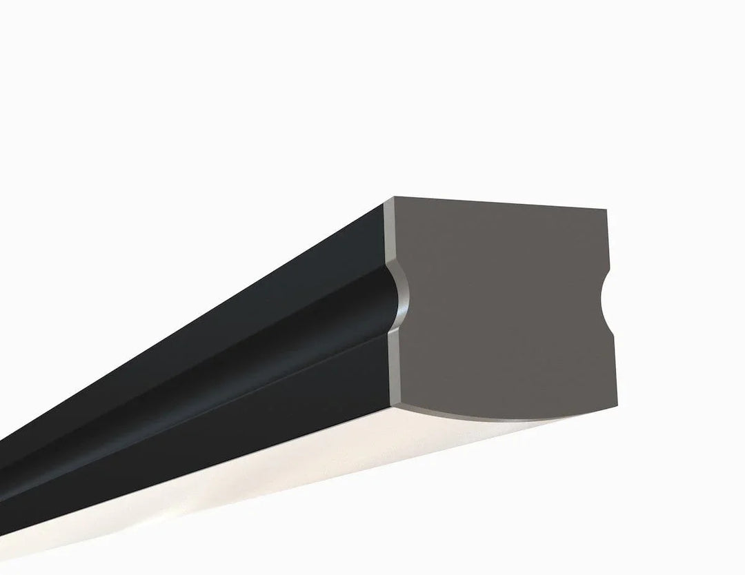 Alberko LED Channel - 971ASL-BB - Surface, 8 ft - Double Black - Note: Shipping is not available for this product. "Pick up only".