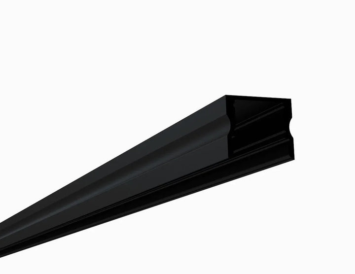 Alberko LED Channel - 971ASL-BB - Surface, 8 ft - Double Black - Note: Shipping is not available for this product. "Pick up only".
