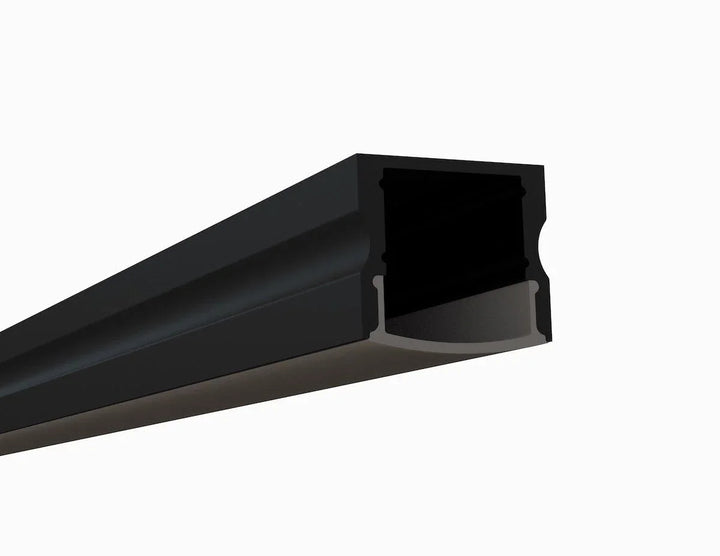Alberko LED Channel - 971ASL-BB - Surface, 8 ft - Double Black - Note: Shipping is not available for this product. "Pick up only".