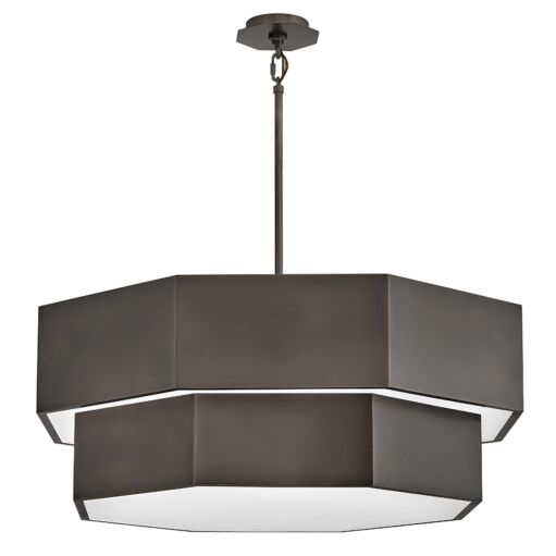 Facet 46995BX  Medium Convertible Chandelier - Black