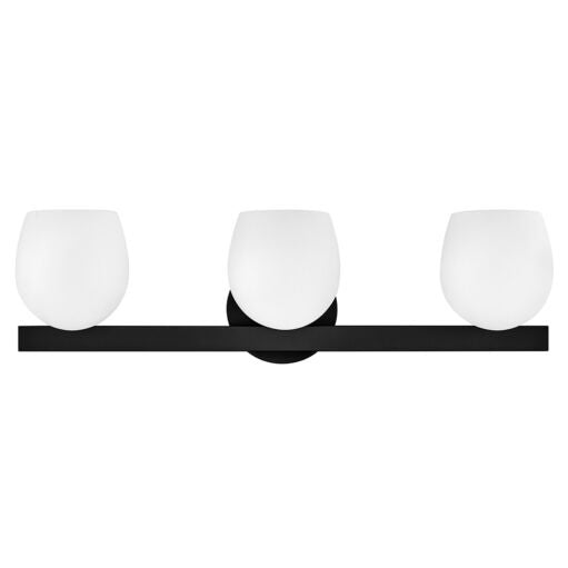 Mae 57023BK-LL  Medium Three Light Vanity - Black