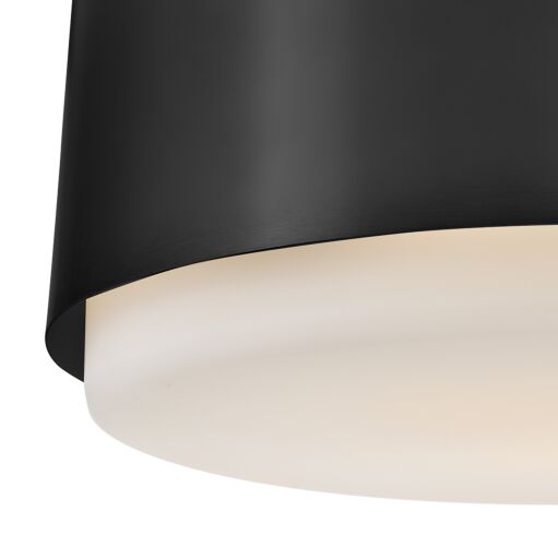 Cedric 30072BK - Small Semi-Flush Mount - Black