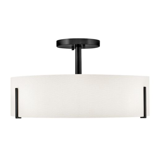 Halle 47573BK Medium Semi-Flush Mount - Black