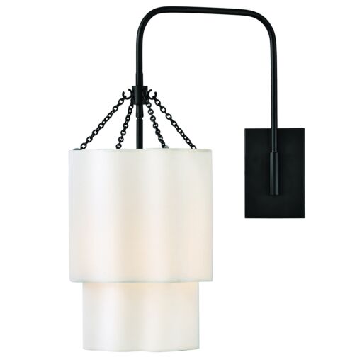 Gwen 47730BK  Large Single Light Sconce - Black