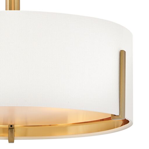 Halle 47571LCB  Medium Semi-Flush Mount - Bronze