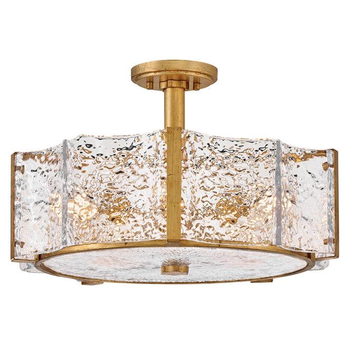 Florian FR41603DA  Medium Semi-Flush Mount- Bronze