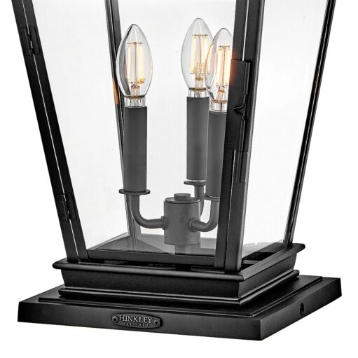 Chapel Hill 27097MB  Large Pier Mount Lantern - Black