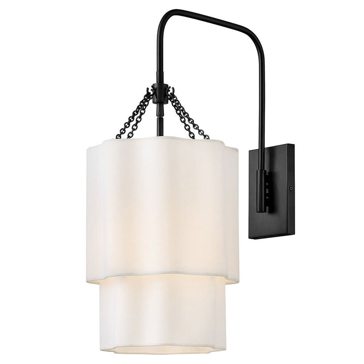 Gwen 47730BK  Large Single Light Sconce - Black