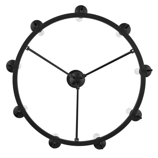 Copley 47475BK Medium Ring Chandelier - Black