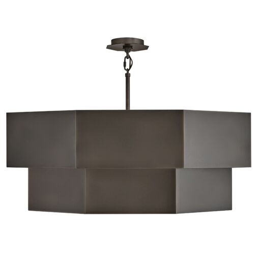 Facet 46995BX  Medium Convertible Chandelier - Black