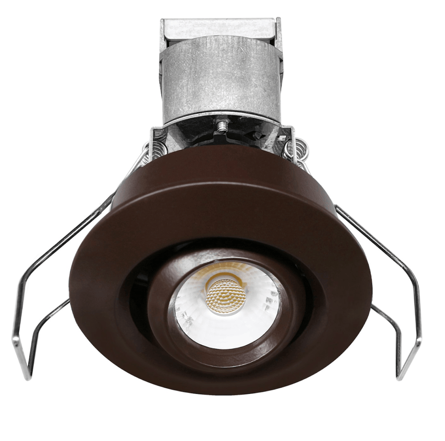 Envision LED 1" LV Round Gimbal Downlight: Mini-Line 6W - Bronze