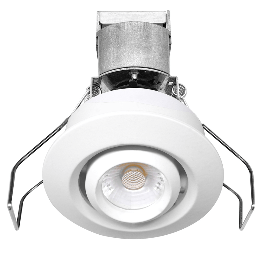 Envision LED 1" LV Round Gimbal Downlight: Mini-Line 6W - White