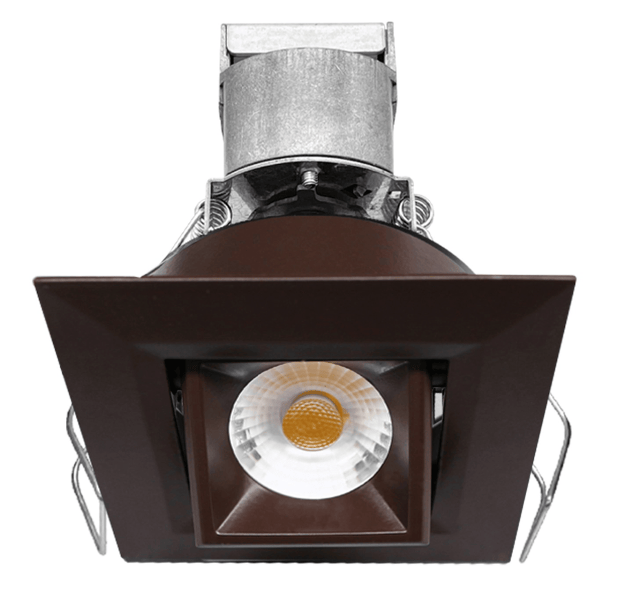 Envision LED 1" LV Square Gimbal Downlight: Mini-Line 6W - Bronze