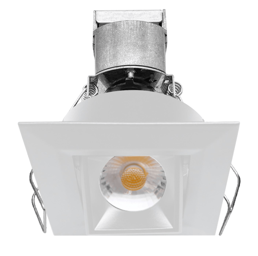 Envision LED 1" LV Square Gimbal Downlight: Mini-Line 6W - White