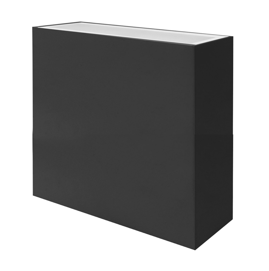 Envision LED 12" Modern Square Sconce Light: M-Line - Black