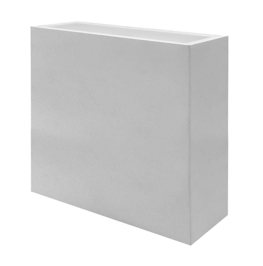Envision LED 12" Modern Square Sconce Light: M-Line - White