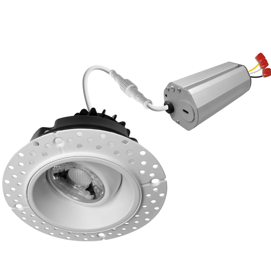 Envision LED 2" Gimbal Round Downlight: Trimless-Line 5CCT Selectable 8W - White